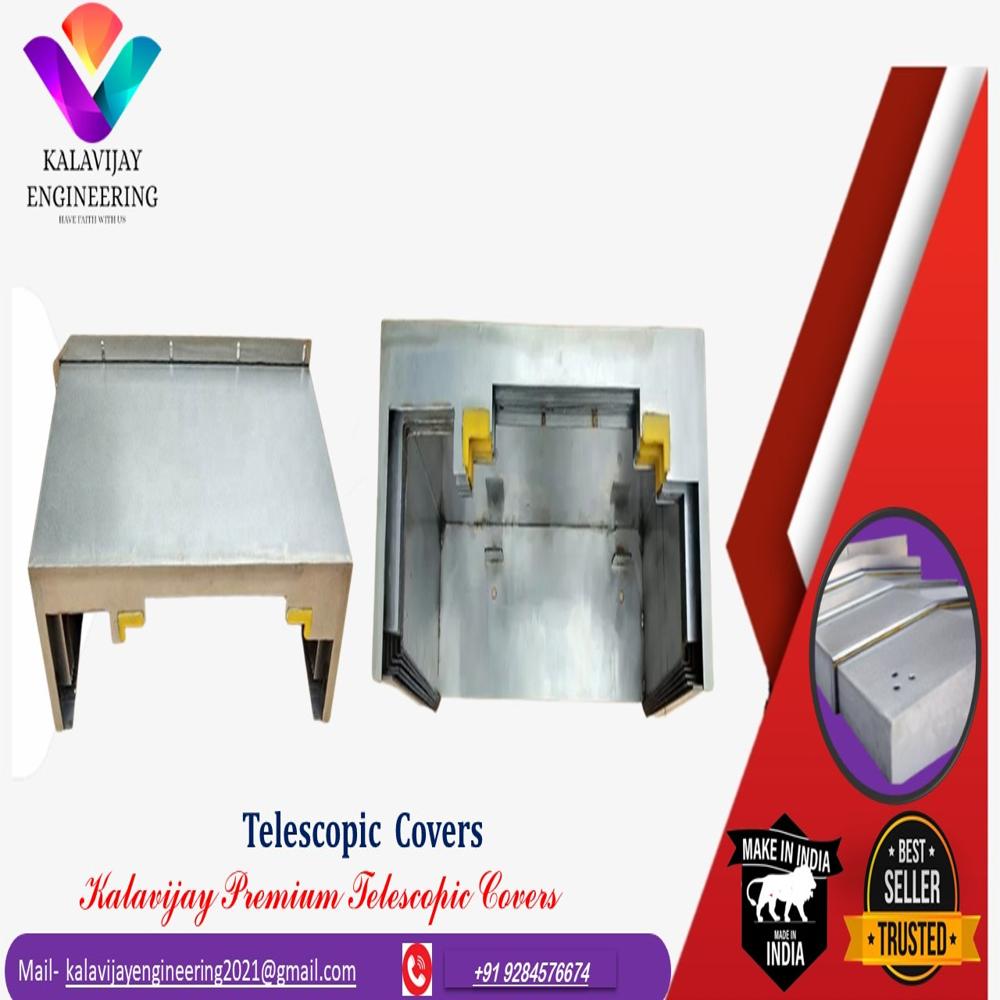 Cnc Machine Telescopic Cover - Stainless Steel, Polished Surface | Durable Manual Protection For Industrial Equipment, Easy Extend And Retract Function