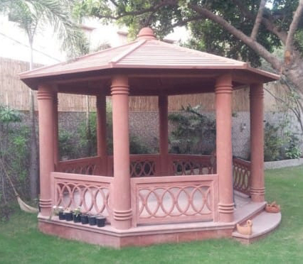 Red Sandstone Gazebo - Finish: Powder Coated