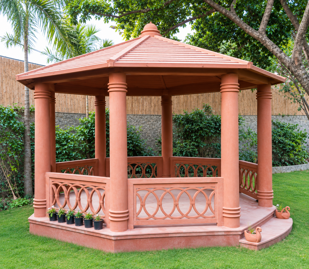 Red Sandstone Gazebo - Finish: Powder Coated