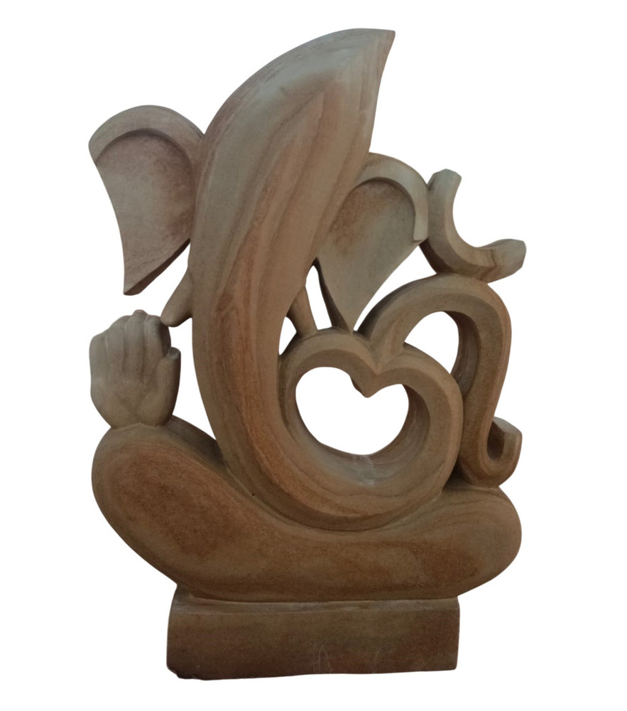 Sandstone Plain Ganesh Ji Statue
