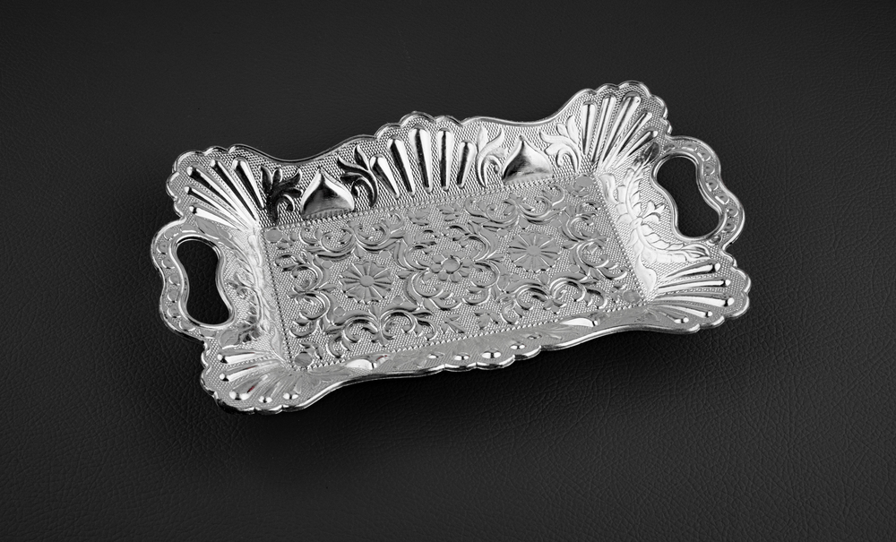 Anitque Design Silver Plastic Tray