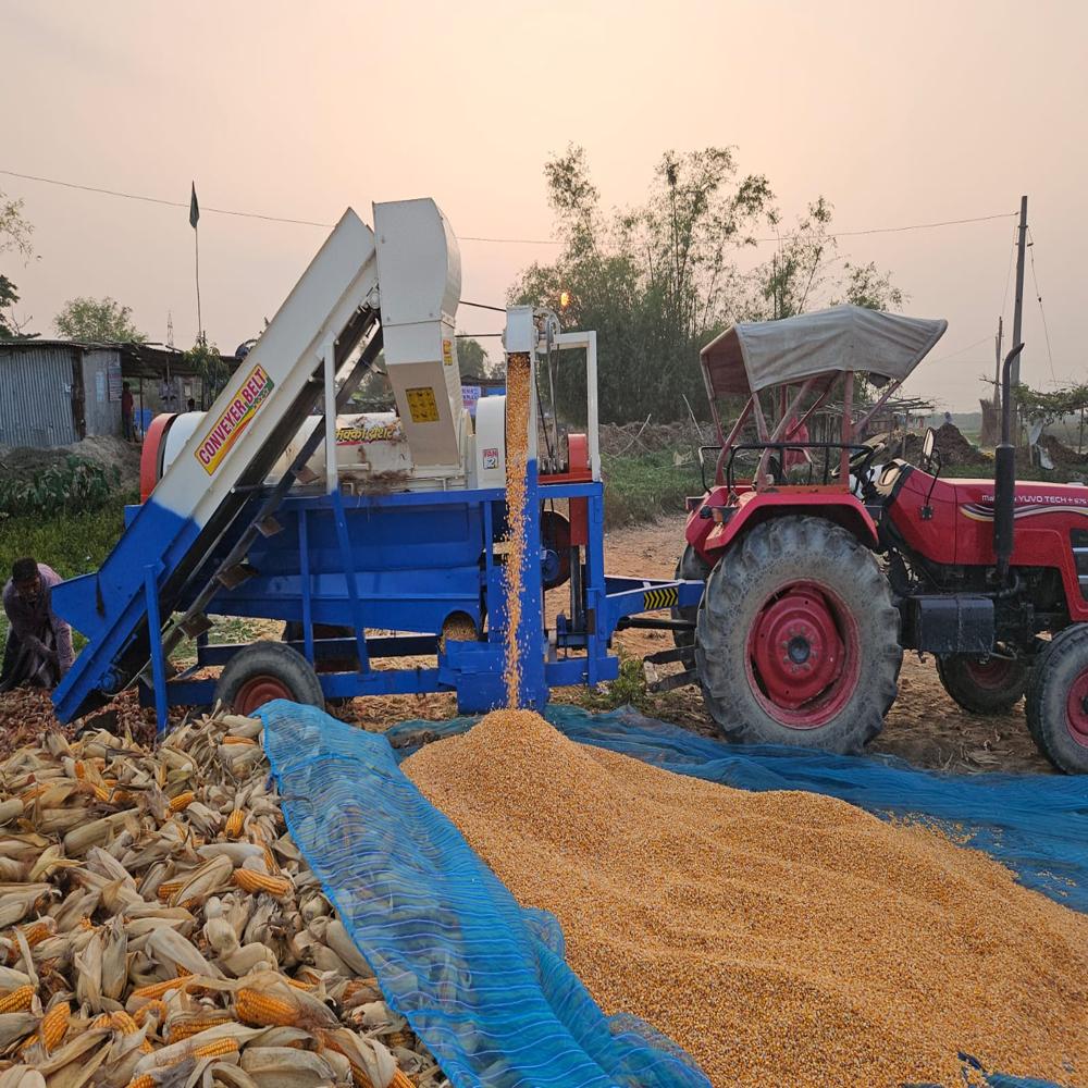 Maize Thresher with Lift & Elivator