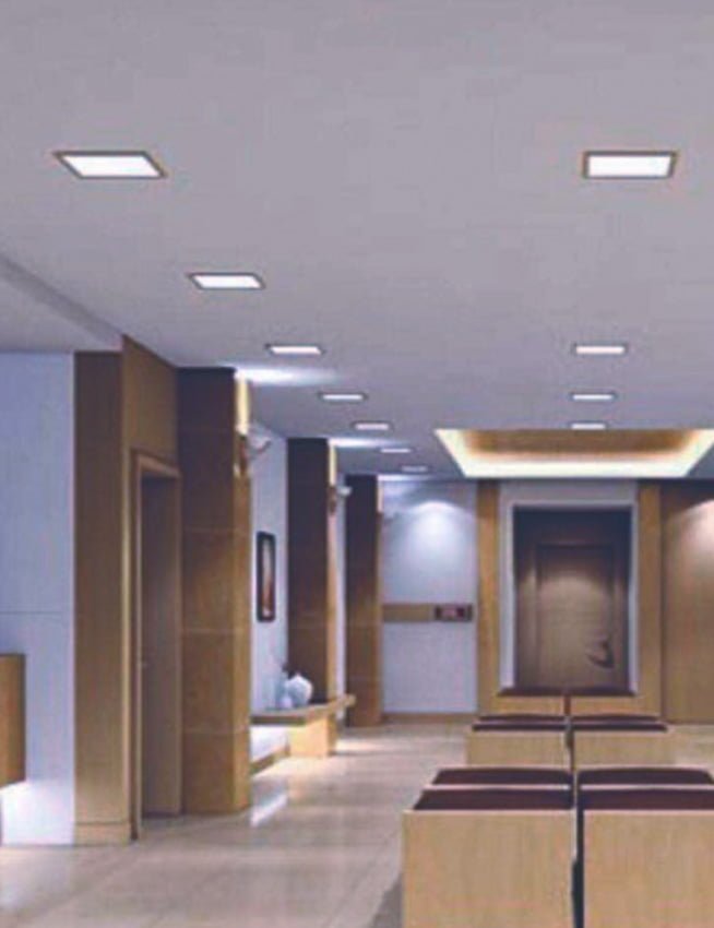 INSOCKET 12W Deep Down LED Round Panel Light | Bright Modern Surface Ceiling Light for False Ceiling & POP Roof | Energy-Efficient Light | Natural White, White Aluminium Body