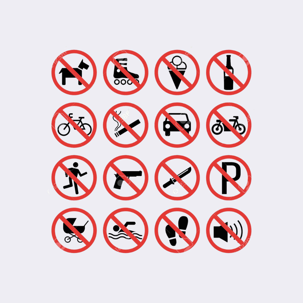 Prohibition Signage - Application: Road Safety