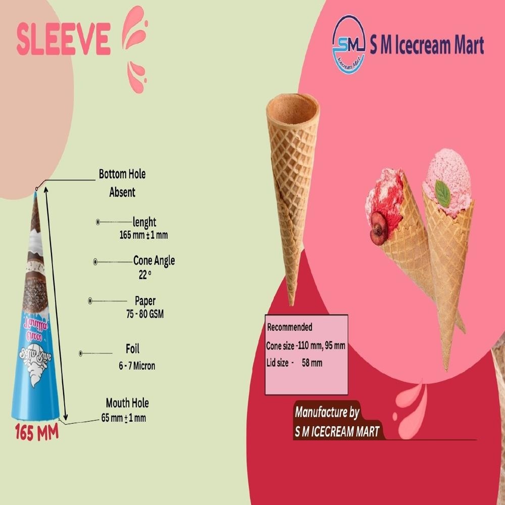 Ice Cream Cone Sleeve 165 Mm - Color: Different Available