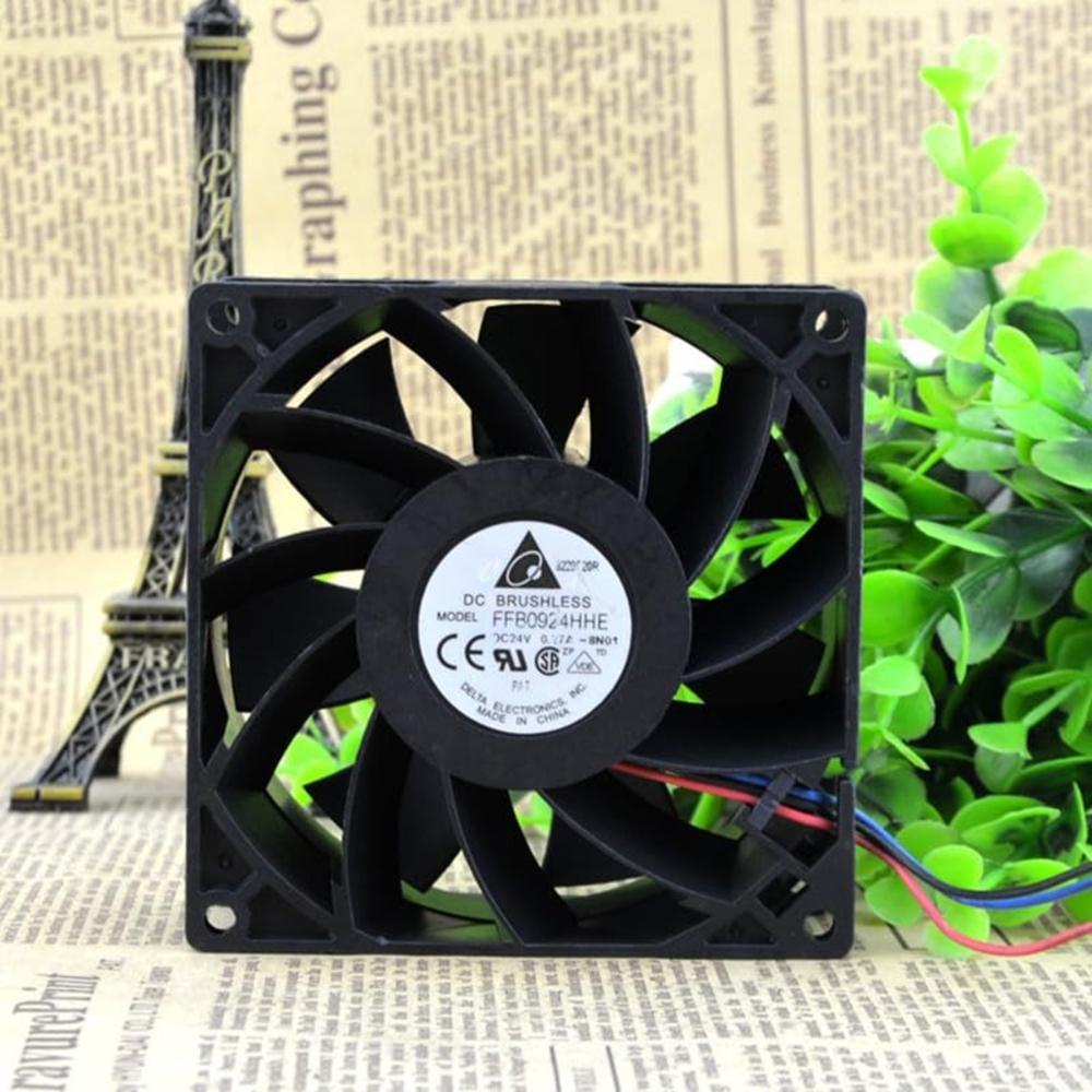 DELTA FFB0924HHE 24V DC 0.27A 9238mm Ball Bearing Industrial Inverter Axial Cooling Fan