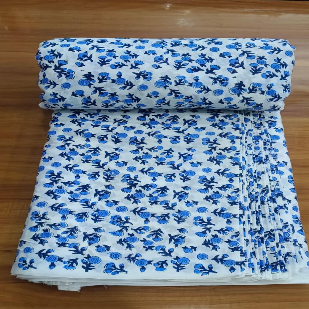 Hand Block Printed Cotton Fabric - Attributes: Light In Weight