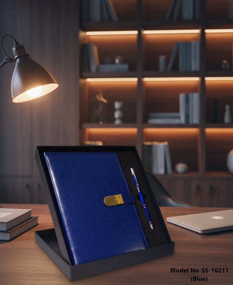Corporate Gift Metal Pen & A5 Size Notebook (SS-10211)