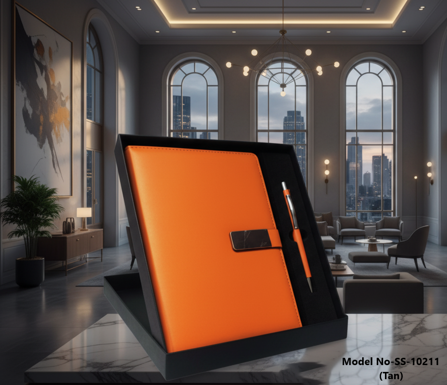 Corporate Gift Metal Pen & A5 Size Notebook (SS-10211)