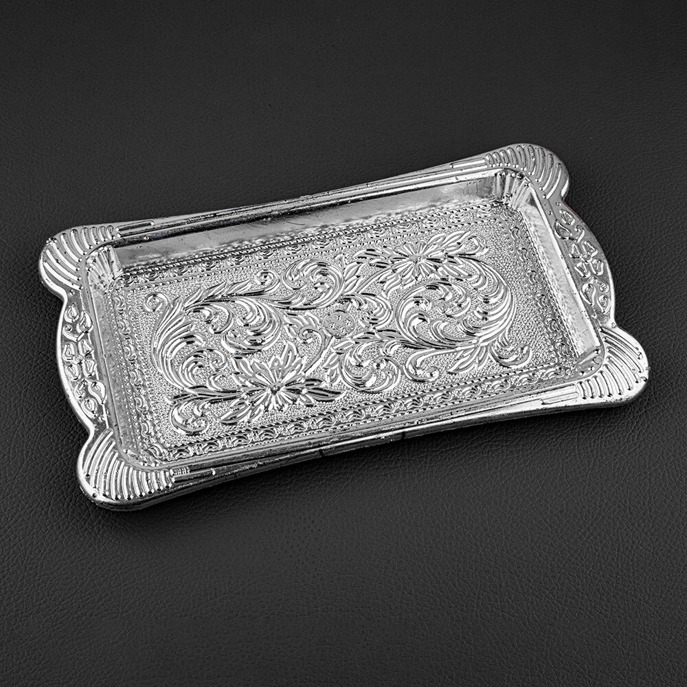 Customized Design Anitque Design Silver Plastic Tray