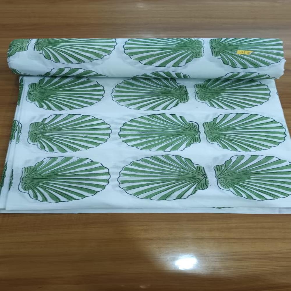 Beautiful Hand Block Printed Cotton Fabric - Attributes: Washable