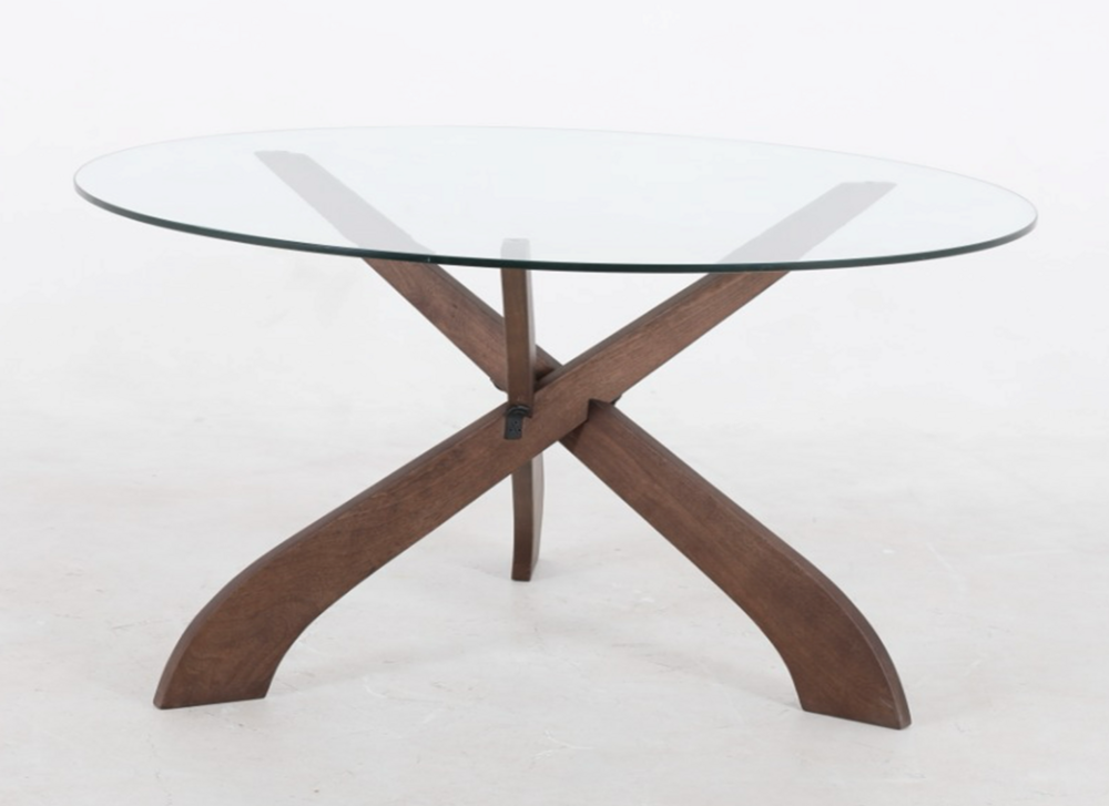 GLASS TOP COFFEE TABLE