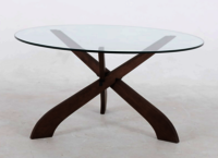 GLASS TOP COFFEE TABLE