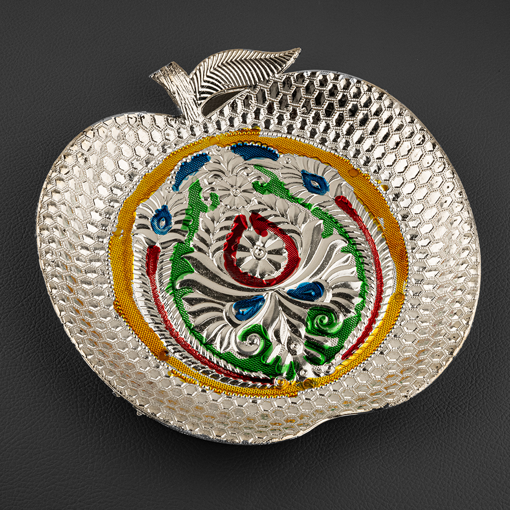 Designer Round Shape Minakari Tray