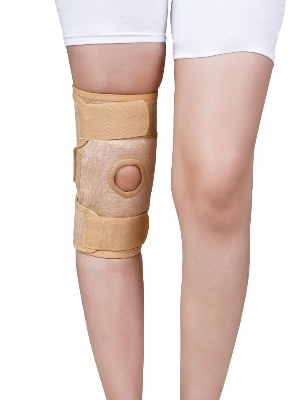 Knee Support Elastic - Color: Grey And Skin And Black