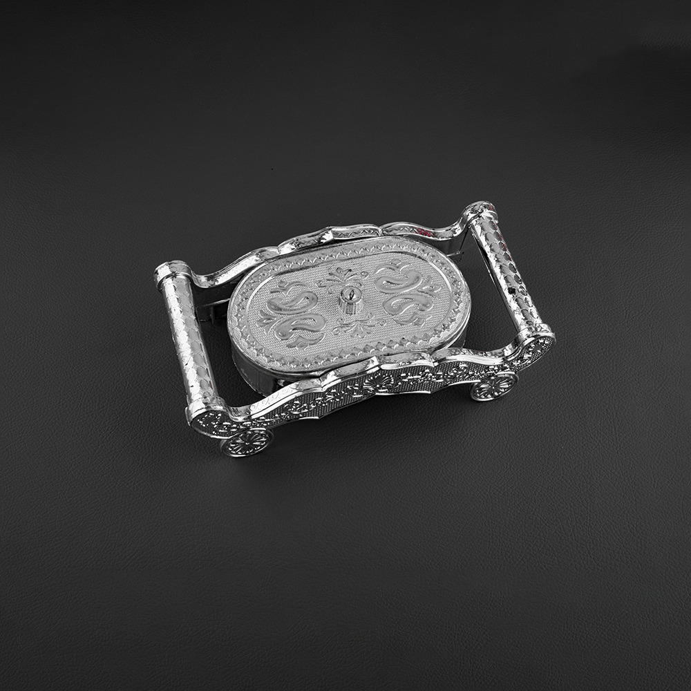 Antique Round Shape Silver Dryfruit Box