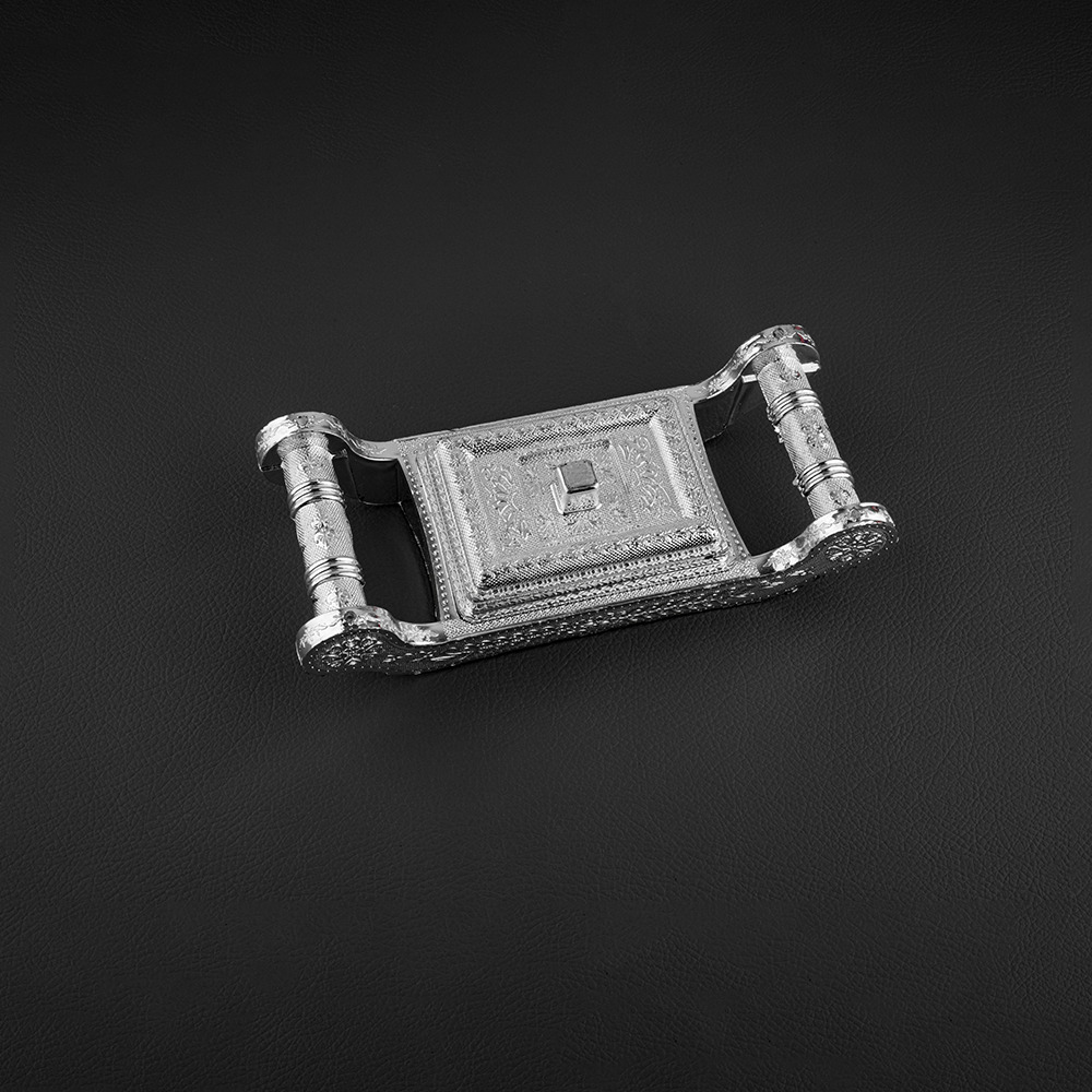 Antique Round Shape Silver Dryfruit Box