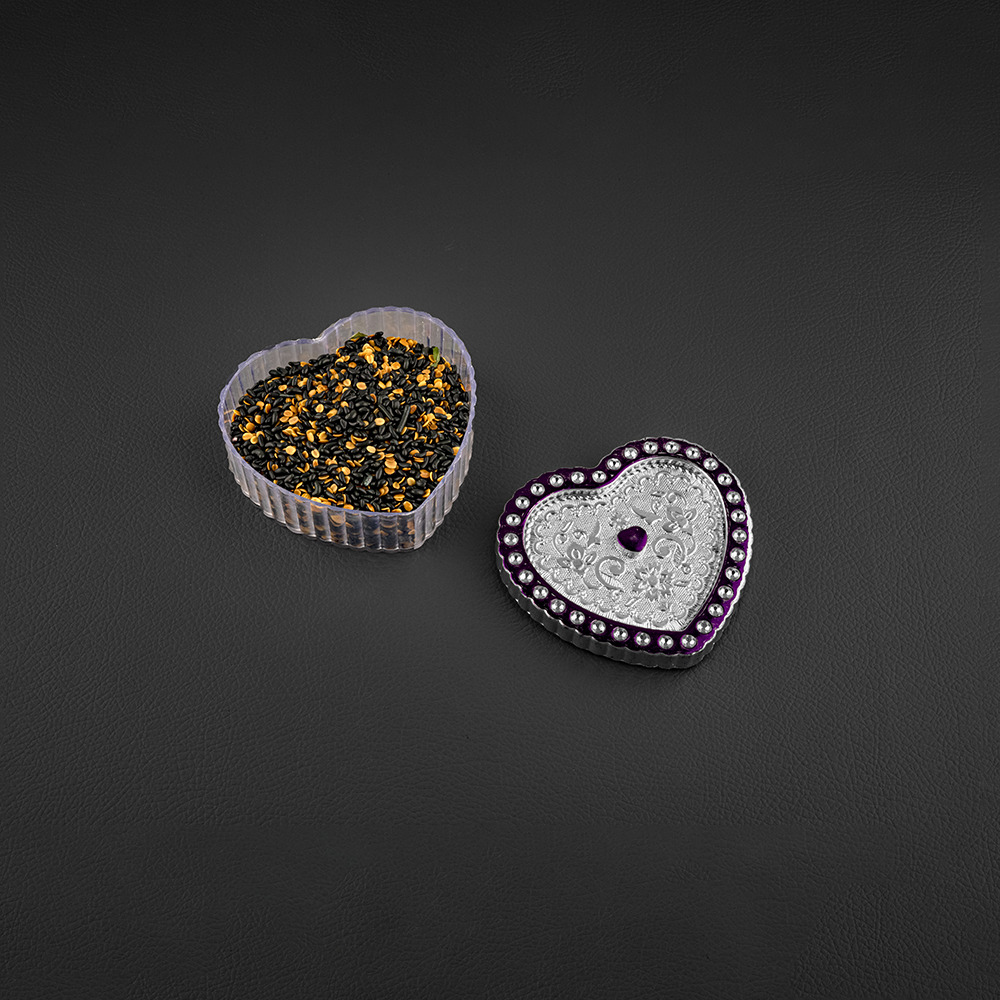 Heart Shape Antique  Shape Silver Dryfruit Box