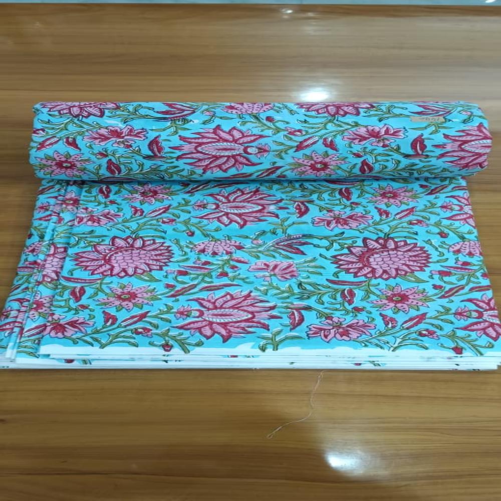 Hand Block Printed Cotton fanric
