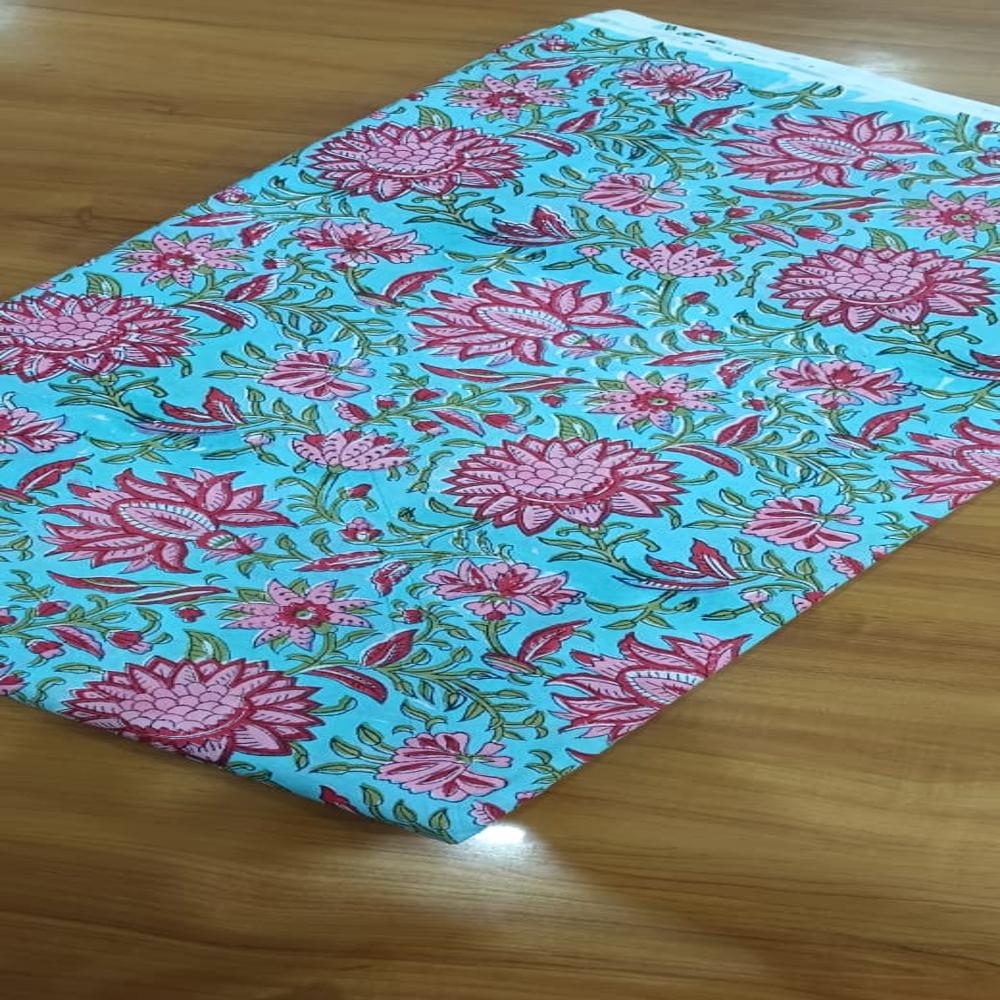 Hand Block Printed Cotton fanric