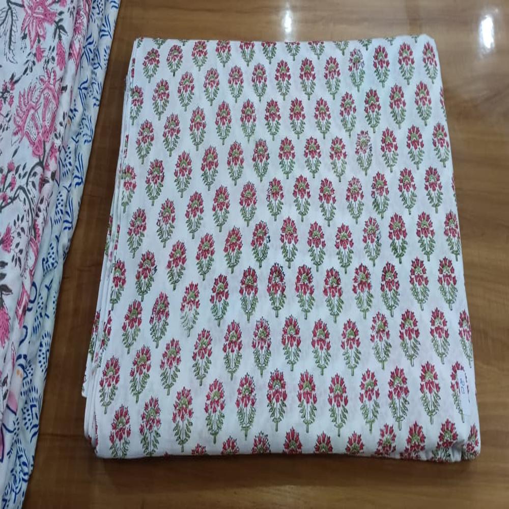 Hand Block Printed Cotton Fabric - Application: Cotto