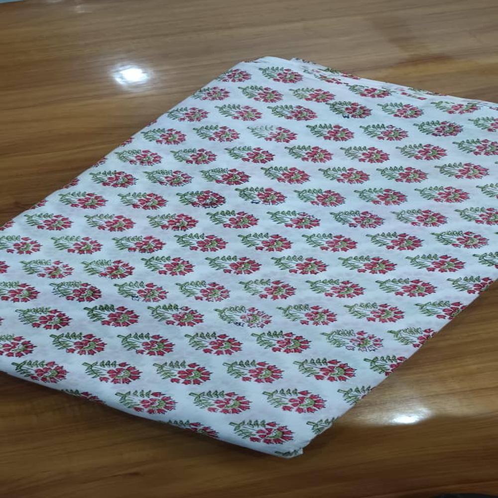 Hand Block Printed Cotton Fabric - Application: Cotto