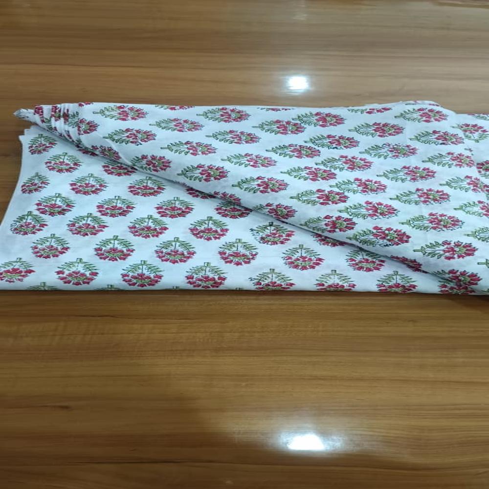 Hand Block Printed Cotton Fabric - Application: Cotto