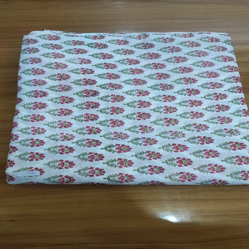 Hand Block Printed Cotton Fabric - Application: Cotto