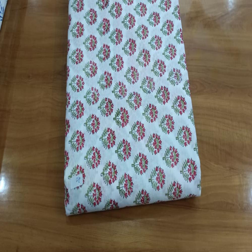 Hand Block Printed Cotton Fabric - Application: Cotto