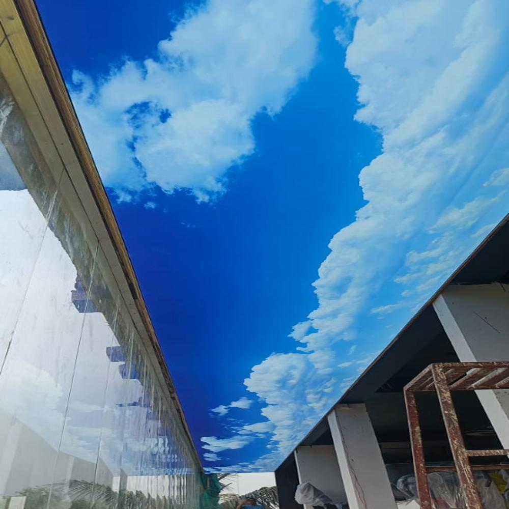 0.18mm PVC 3D Beach Stretch Ceiling