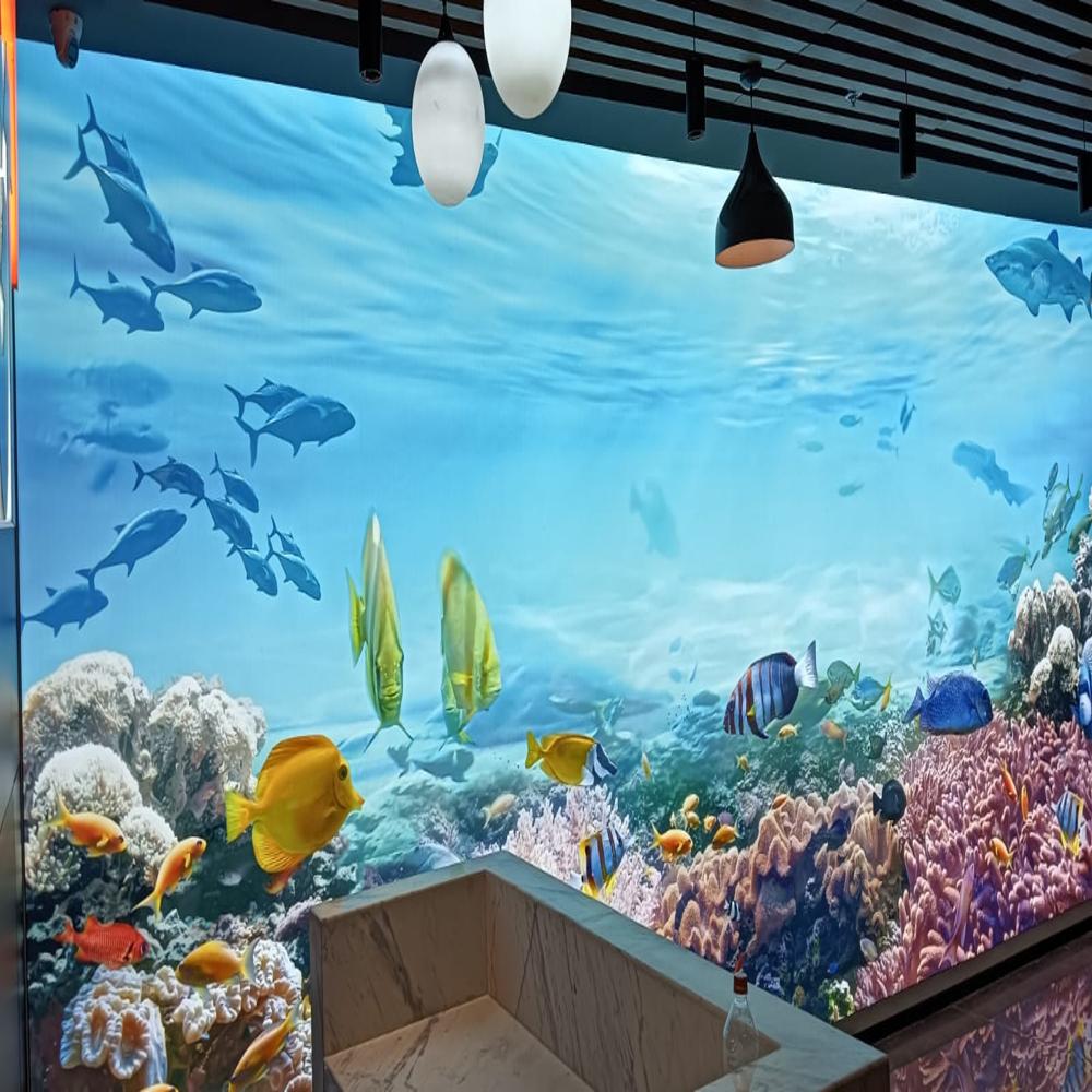 0.18mm PVC 3D Beach Stretch Ceiling