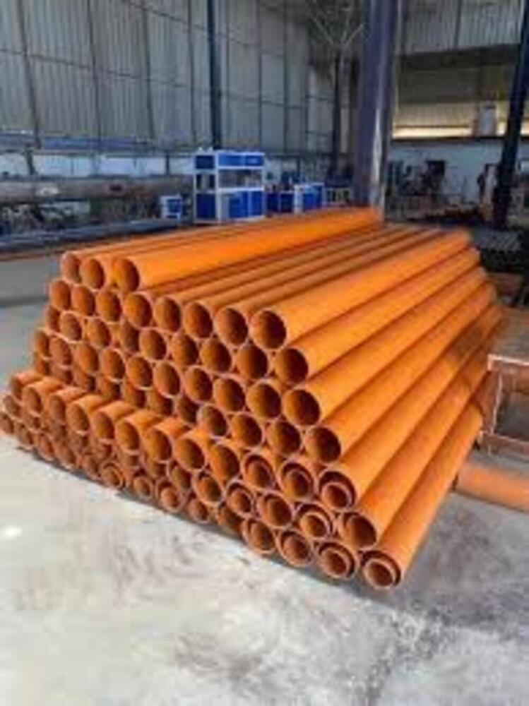 Pvc Underground Drainage Pipe - Orange, Round, Seamless | Aisi Standard Quality For Reliable Underground Water Management