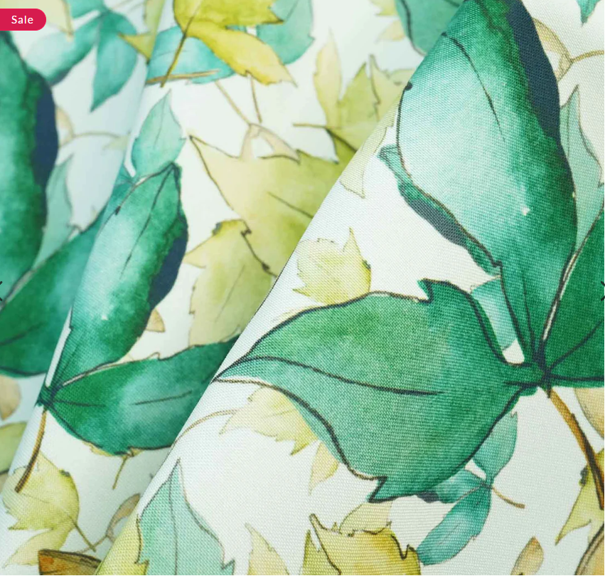 Green with Yellow & Brown Printed, Printing Solution Dyed XNPT-07