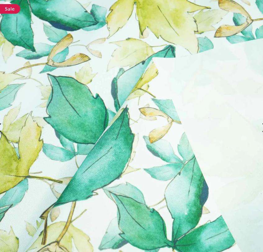 Green with Yellow & Brown Printed, Printing Solution Dyed XNPT-07