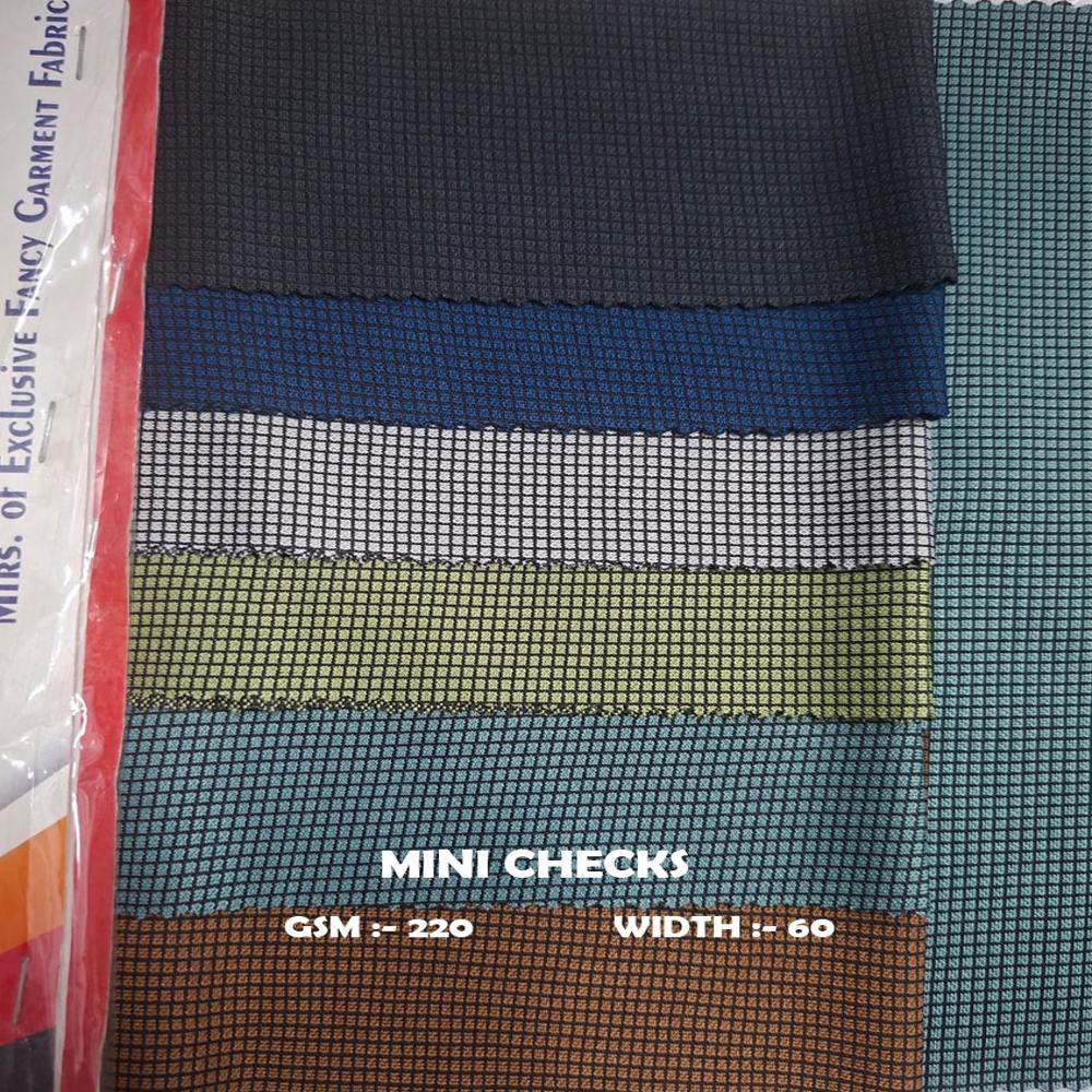 Mini Checks Lycra Fabric - Application: Tshirts