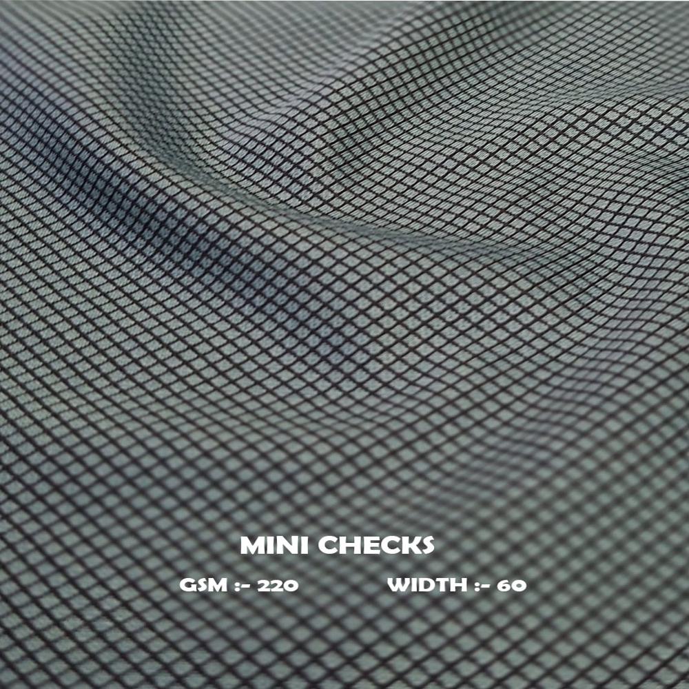 Mini Checks Lycra Fabric - Application: Tshirts