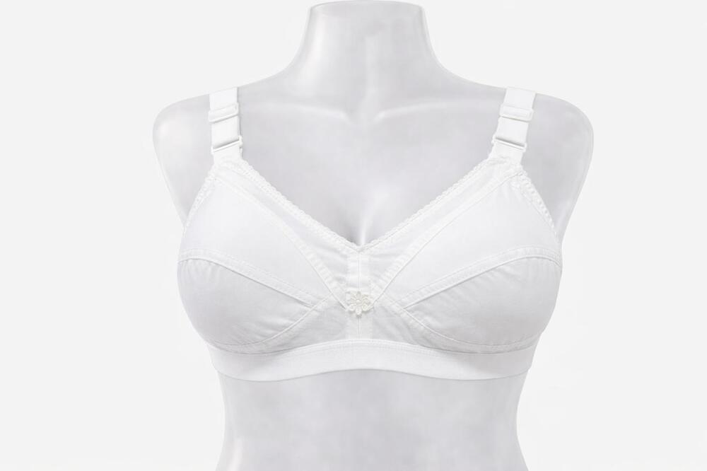 White Color Cotton Bra