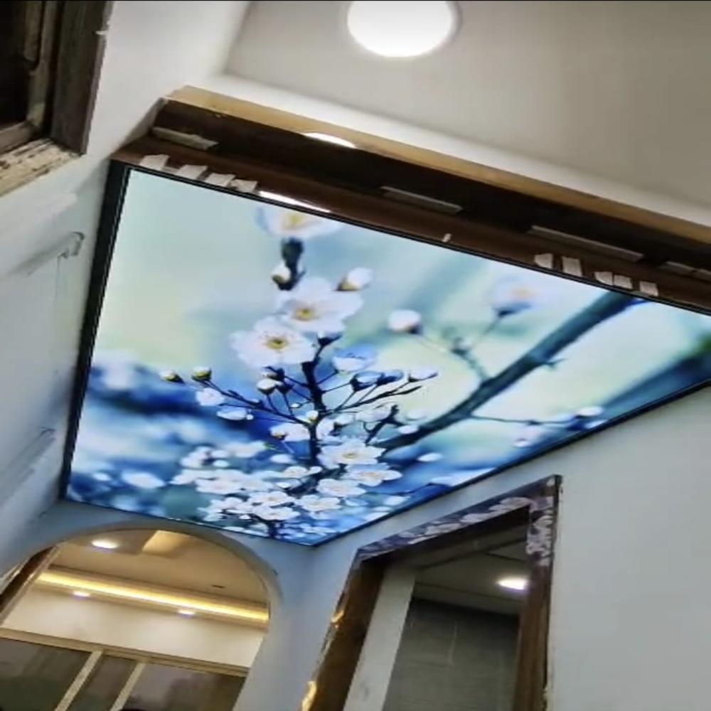 PVC European Style Crystal Flower Stretch Ceiling