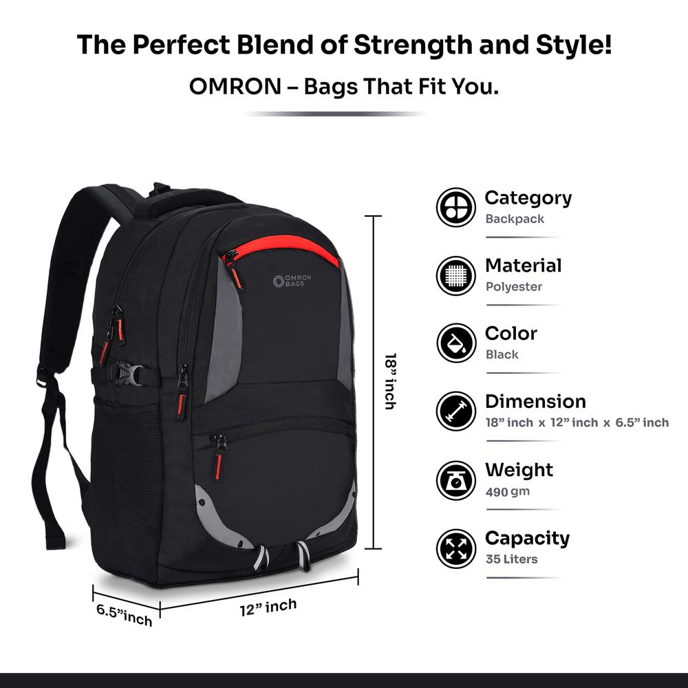 Office Laptop Backpack for Men & Women | USB Port | Water-Resistant Business Travel Bag with Rain Cover