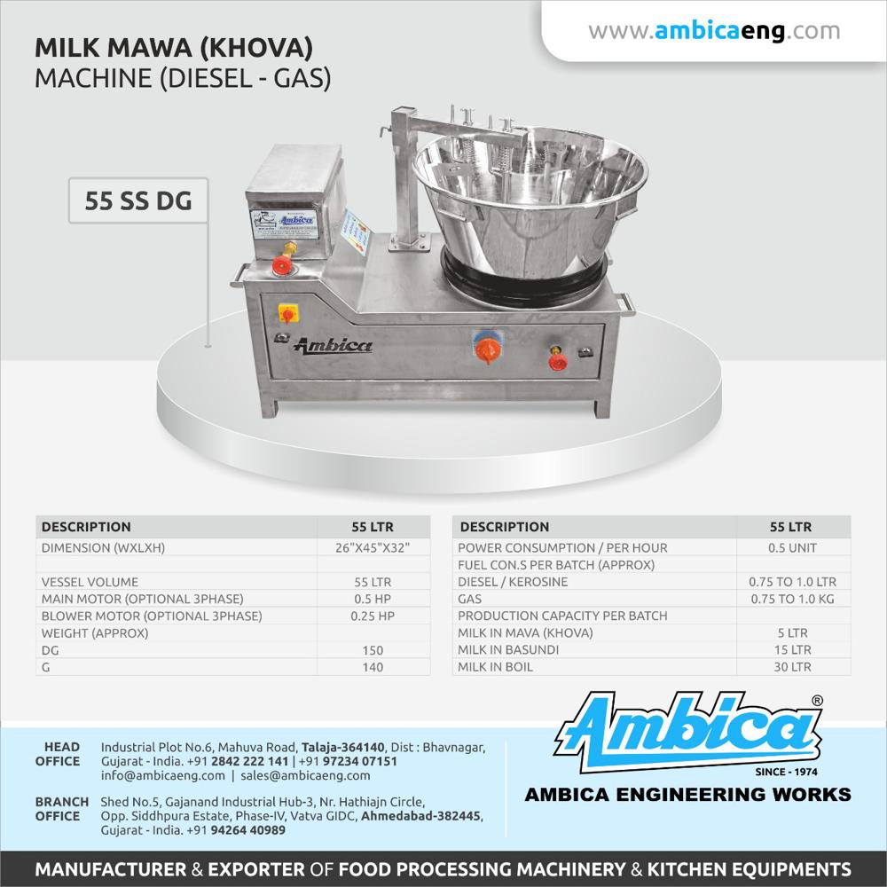 Milk Mawa Khova Machine (55 SS DG)