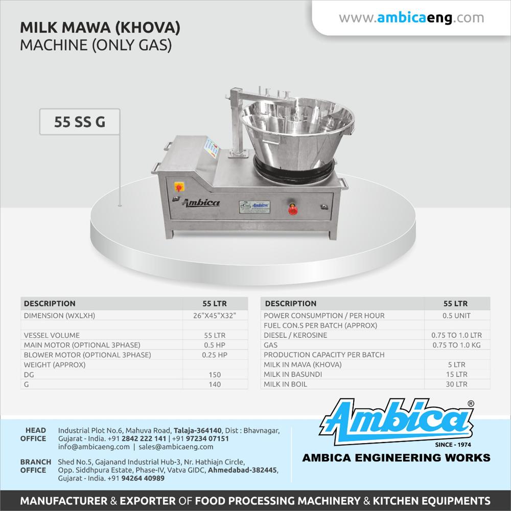 Milk Mawa Khova  Machine(55 SS G)