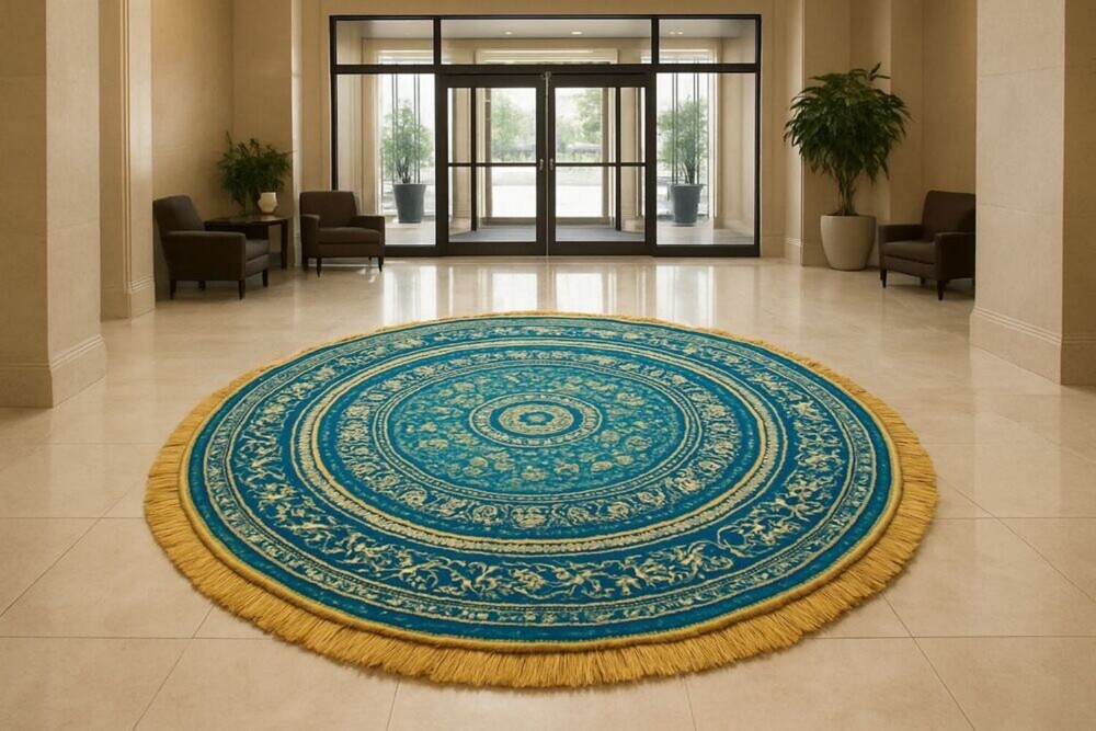 Fancy Round Aasan - Color: Different Available