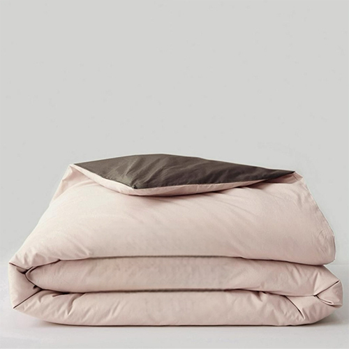 Solid Micro Vanilla And Mocha Reversible Double Comforter