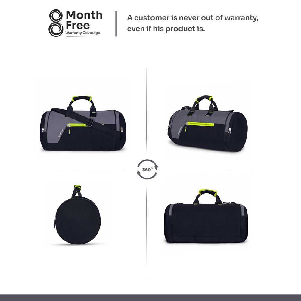 Duffel Gym Bag for Men & Women, Water-Resistant Sports & Travel Bag with Front Zipper Pocket