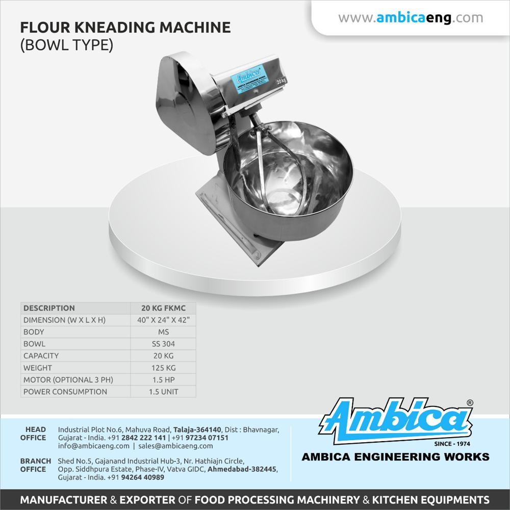  Flour Kneading Machine(20 KG FKMC Bowl Type)