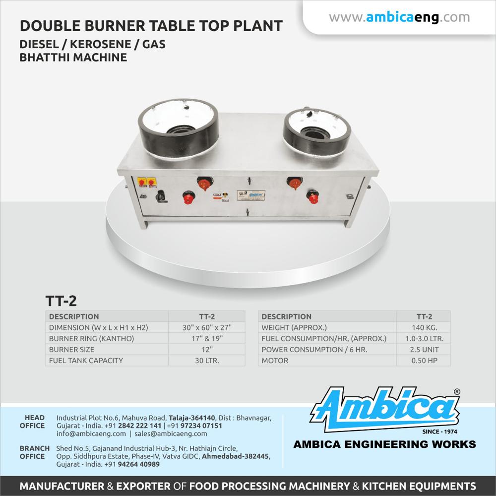 Double Burner Table Top Plant(TT-2 )