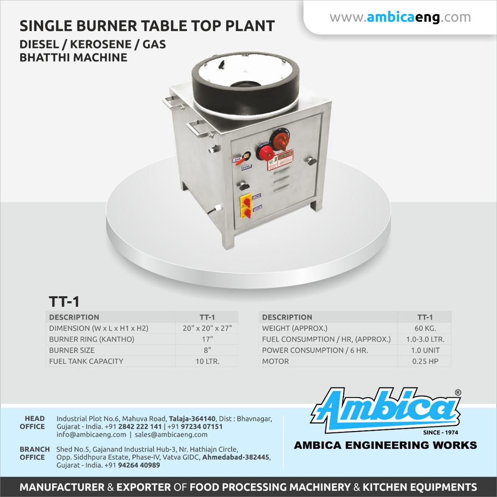Single Burner Table Top Plant(TT-1)