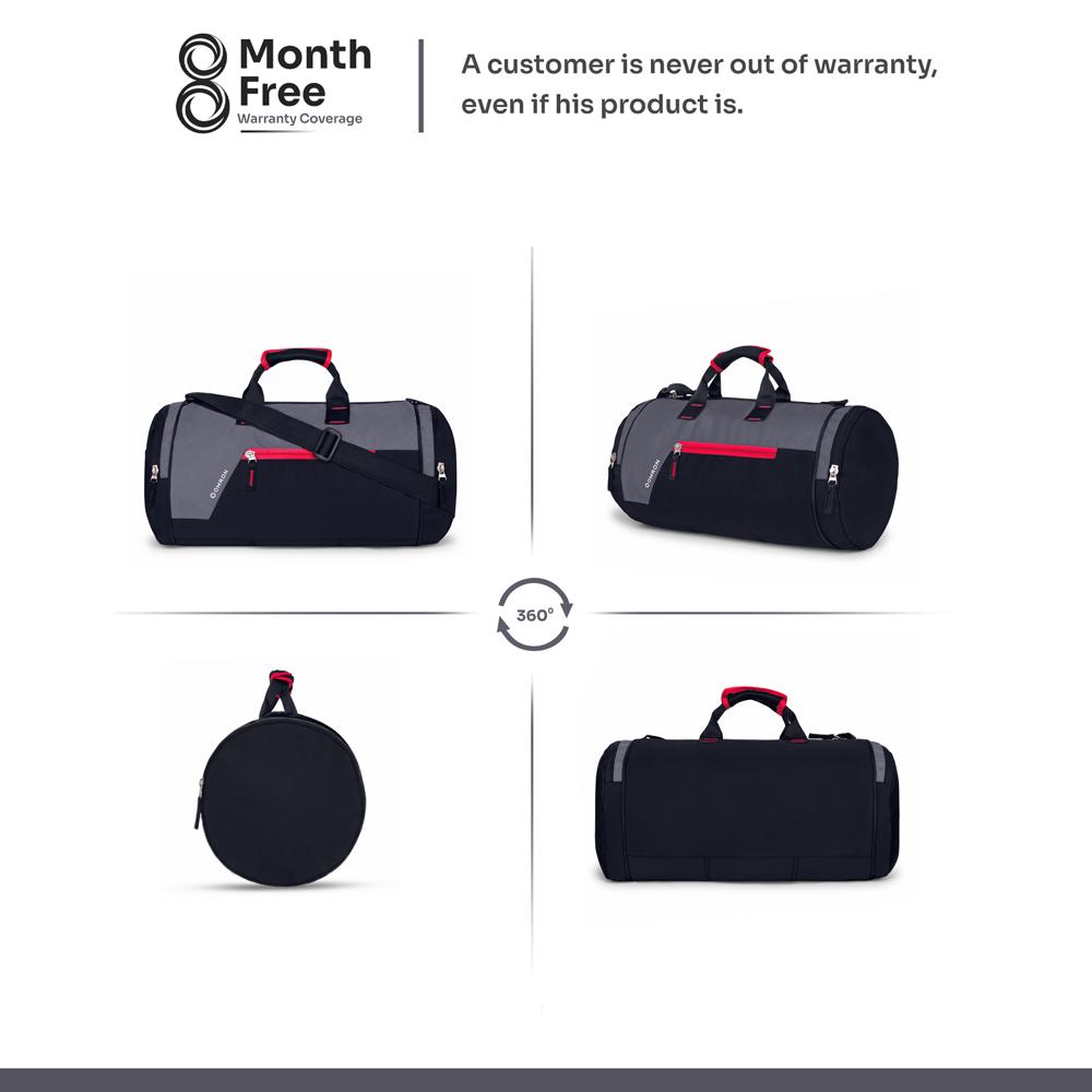 Duffel Gym Bag for Men & Women, Water-Resistant Sports & Travel Bag with Front Zipper Pocket