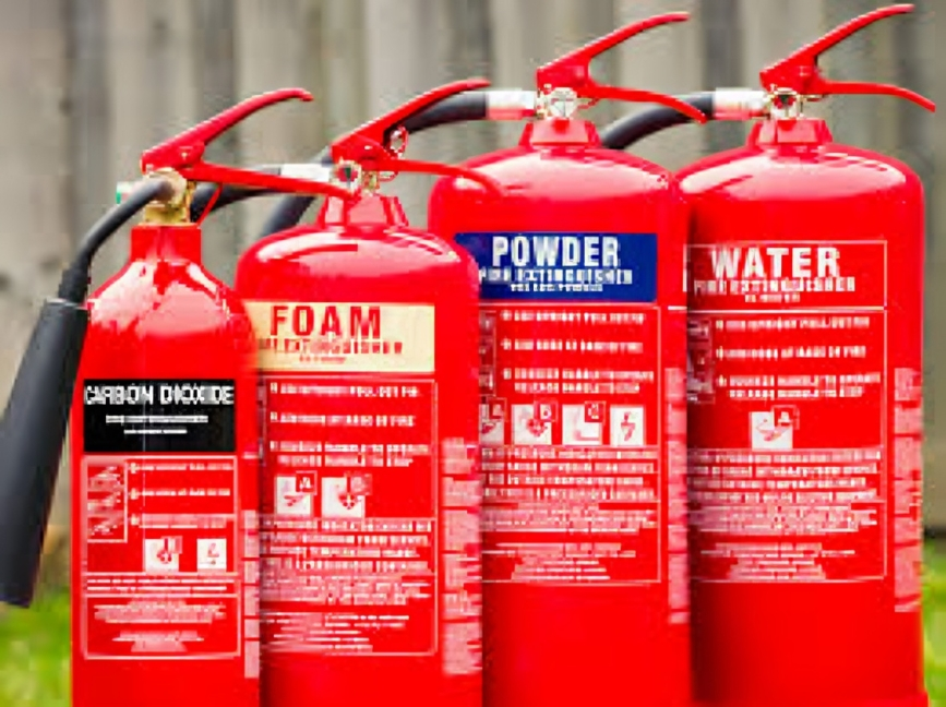 Abc Type Fire Extinguisher - Mild Steel Design, Red Finish | Ideal For Office, Hospital, Mall Fire Safety