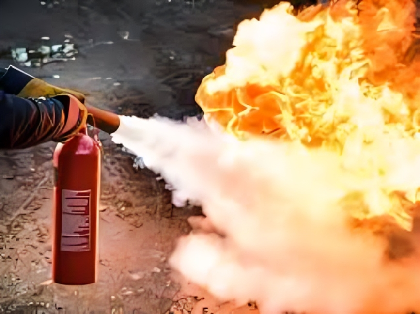 Abc Type Fire Extinguisher - Mild Steel Design, Red Finish | Ideal For Office, Hospital, Mall Fire Safety